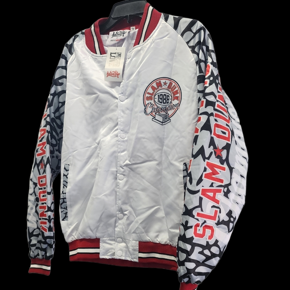 Laced up 1988 Slam Dunk Championship Satin bomber jacket XL